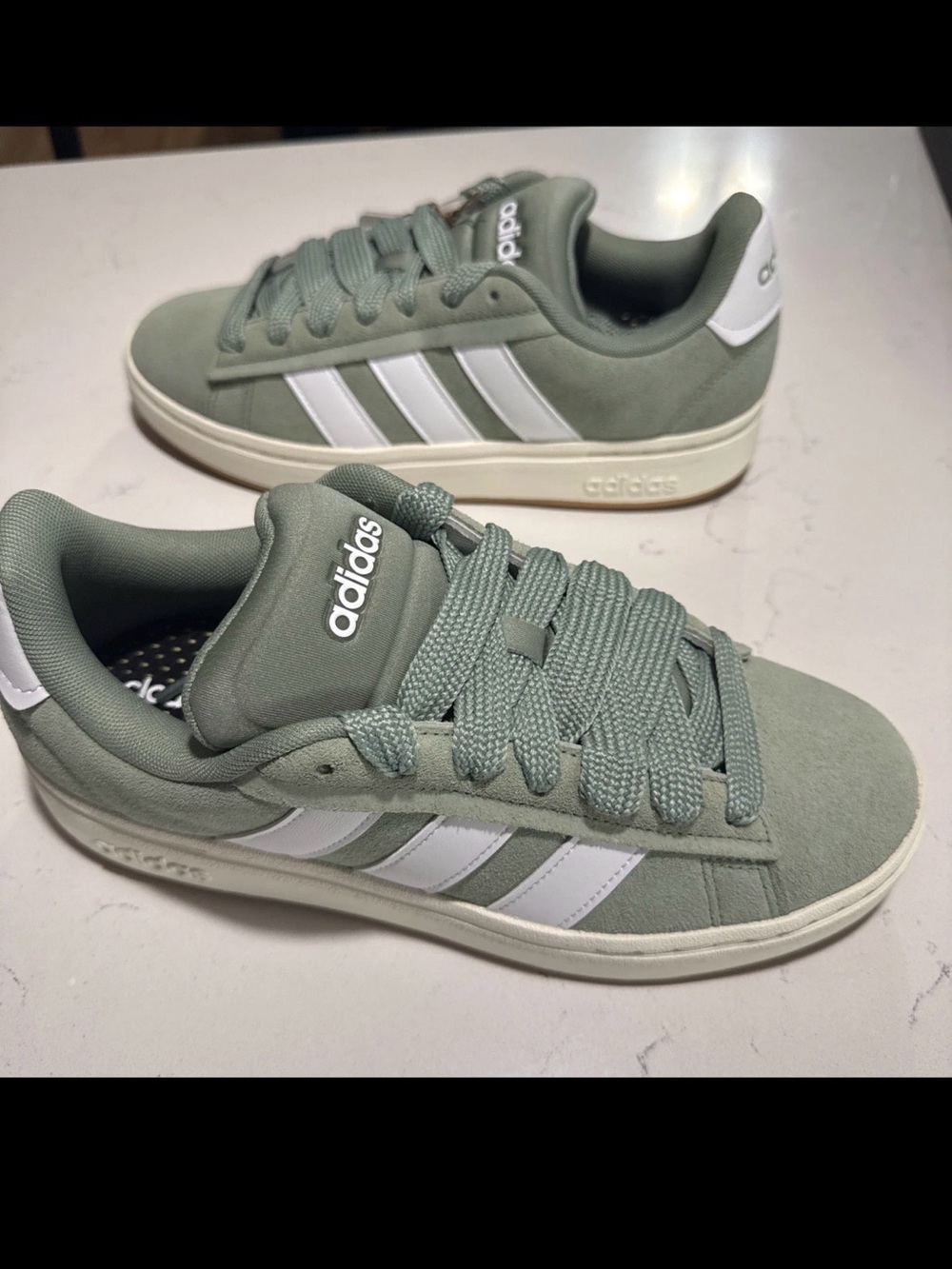 Adidas Grand Court Alpha 00s Silver Green Sneakers Size US Women 9 / Men 8